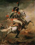 Theodore   Gericault Officer of the Imperial Guard (The Charging Chasseur) (mk09) oil painting artist